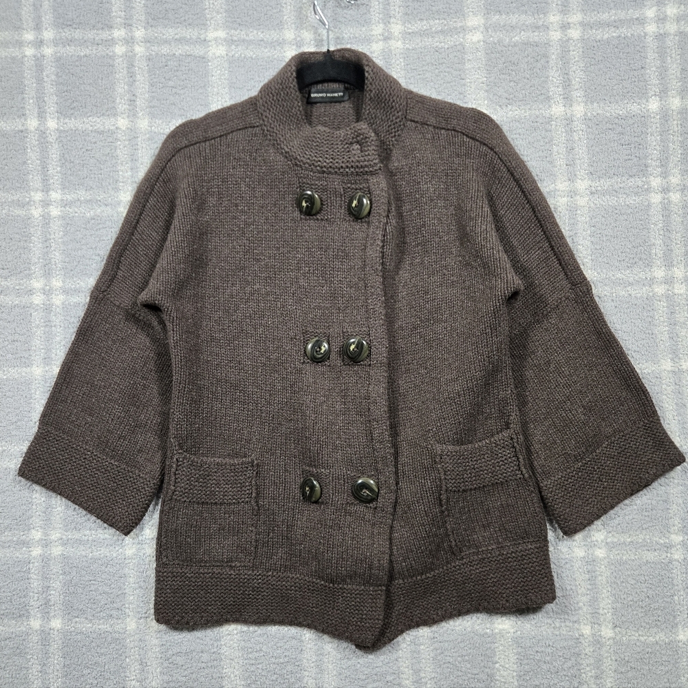 Vintage Bruno Manetti Wool Casmere Button Down Jacket Italy Size 42 US 8